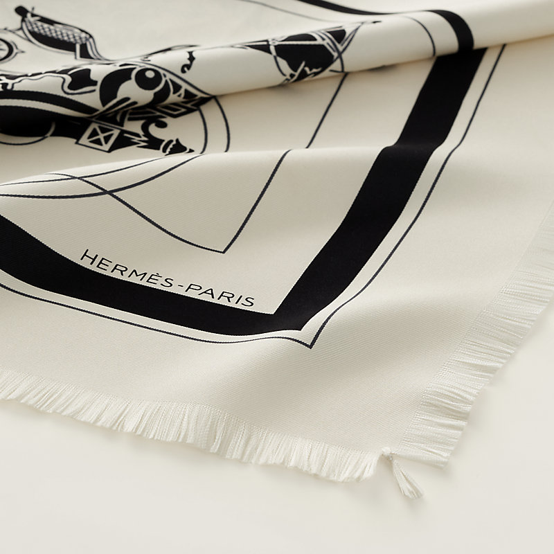 Ex-Libris fringed scarf 80 | Hermès Mainland China